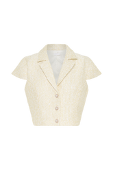 Mercer Tweed Top - Lemon